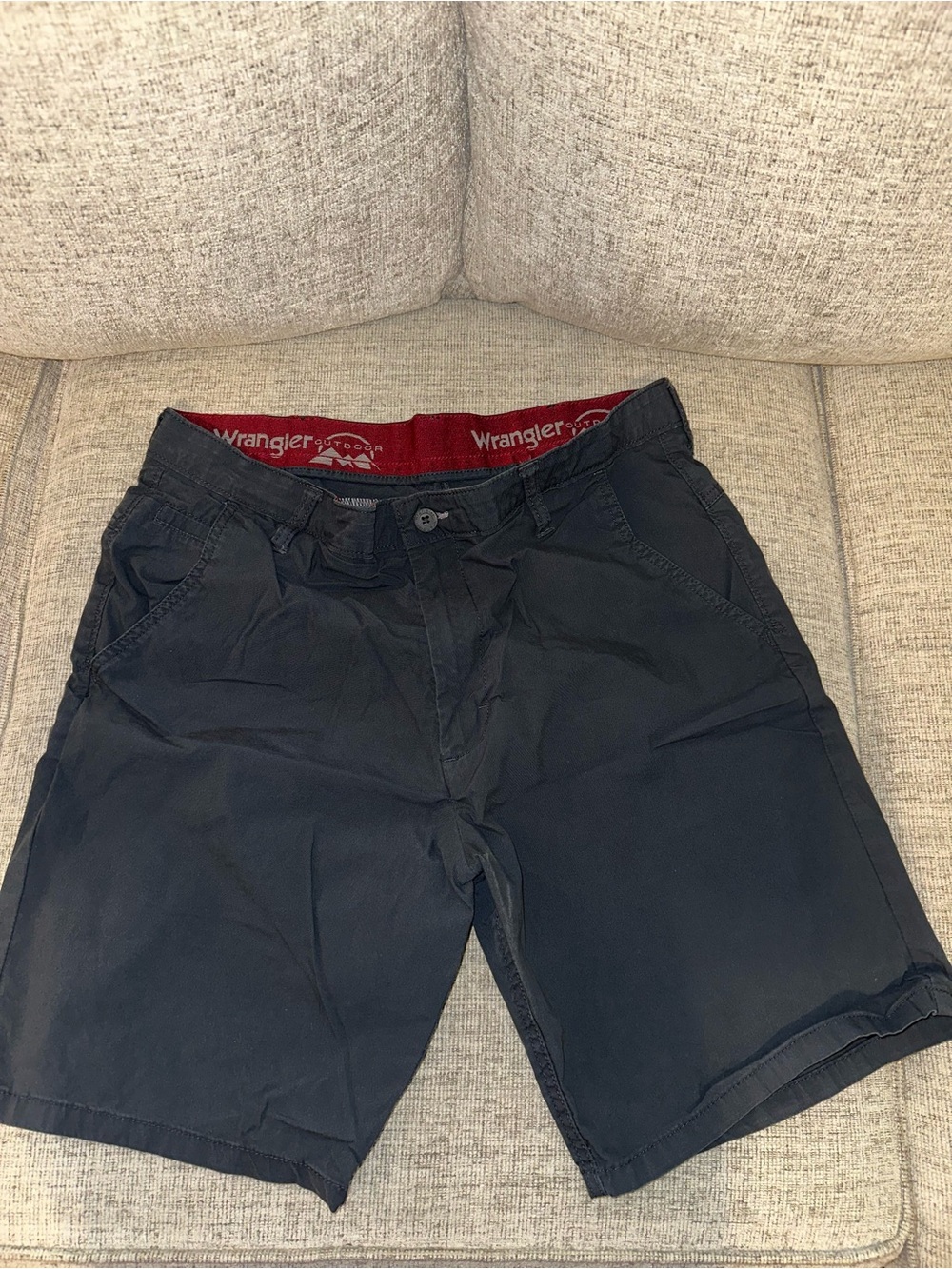 Wrangler Men's Dark Blue Flat Front Casual Shorts